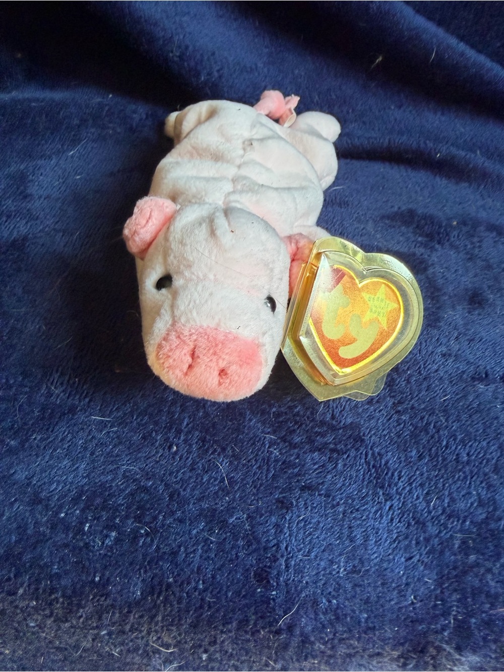 Pink Plush Pig Toy with Heart Tag - Soft Lovable Stuffed Animal